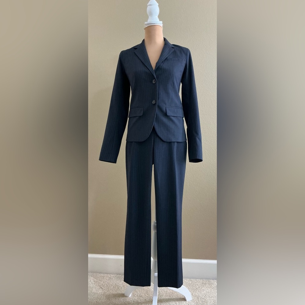 GAP Women's Navy Pinstripe Pantsuit